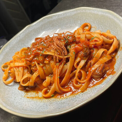 Fettuccine Al Funghi Rosso